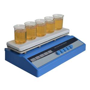 CTB5 Intelligent Digital Display Ceramic Top 5-point Hotplate stirrer ,Up to 350 degree, 1400rpm