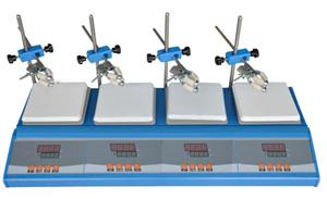 CTB4 Intelligent Digital Display Ceramic Top 4-position Hotplate stirrer ,Up to 400 degree, 2000rpm