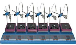 CMTS6 Intelligent Digital 6-position Magnetic stirrer ceramic top ,0~2000rpm